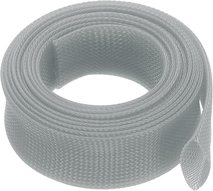 uxcell Expandable Sleeving,2 3/8-inch 10ft Cable Sleeve, Gray