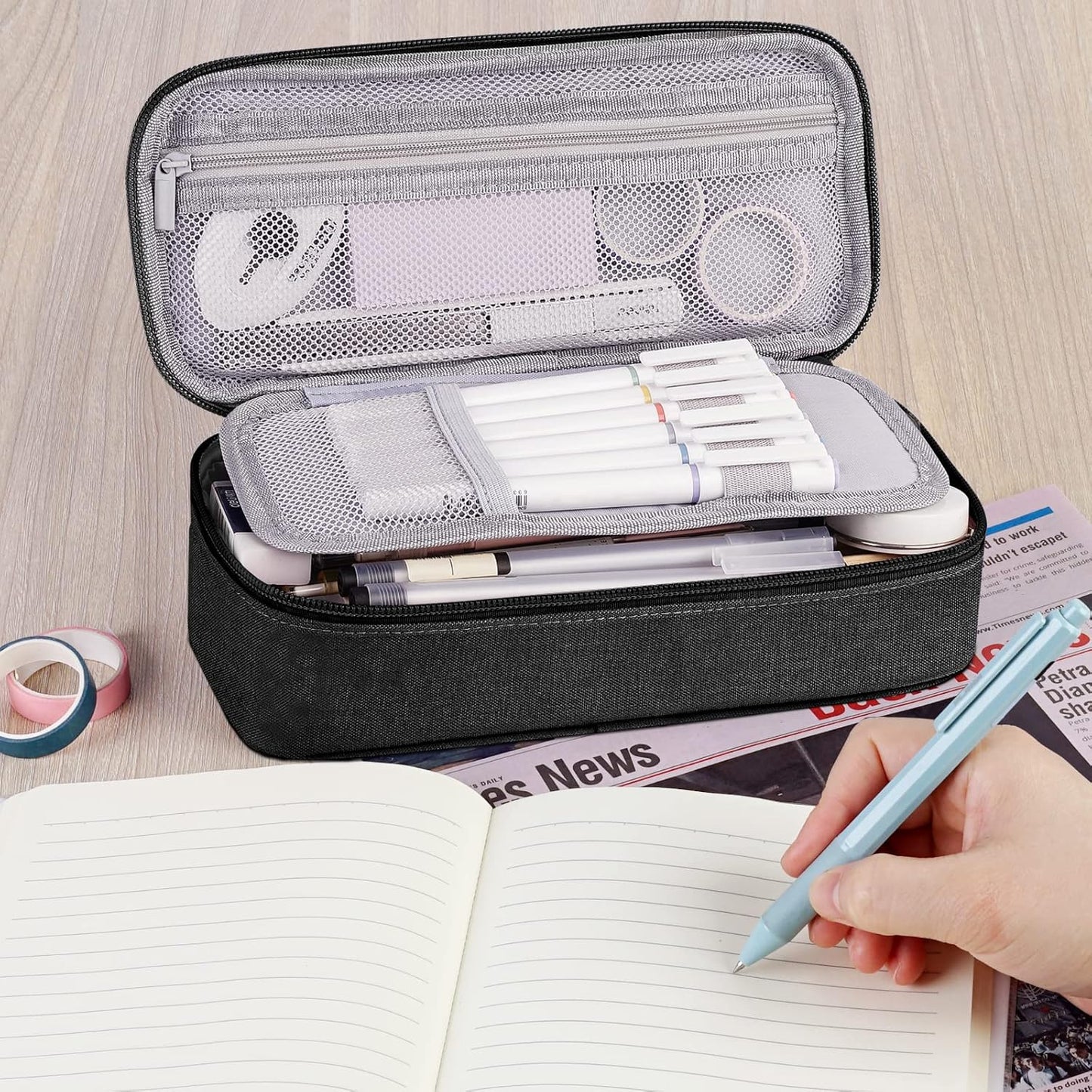 WEMATE Large Pencil Case - Ultimate Storage Organizer for Stationery | Back-to-School Essential