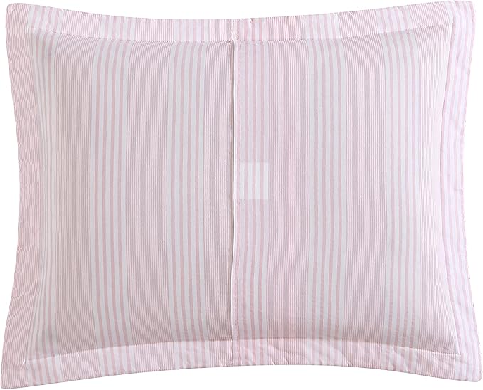 Laura Ashley - King Quilt Set, Soft & Reversible Cotton Floral Bedding with a Medium Weight Feel, 3 Piece Bed Set with Matching Pillowcases (Bedford Pink)