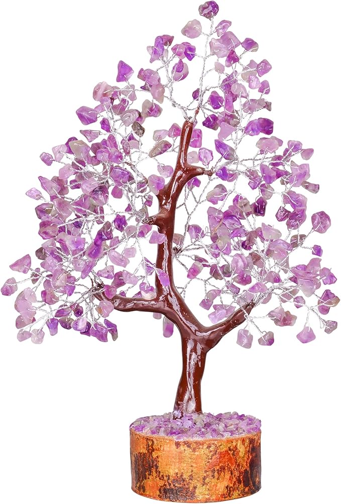 Amethyst Tree - Crystal Tree - Purple Crystal - Gemstone - Feng Shui Money Tree - Crystal Tree of Life - Crystal Bonsai Tree - Spiritual Tree - Crystal Decor - Chakra Tree - Good Luck Charm