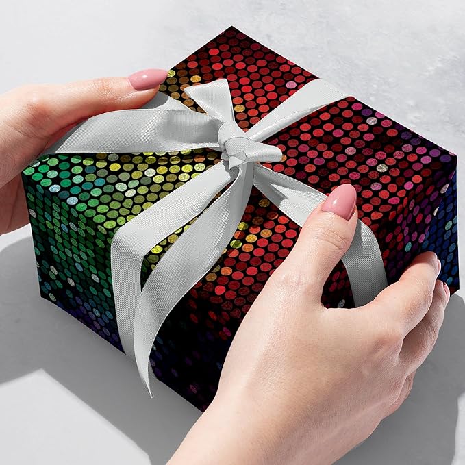 Jillson Roberts Gift Wrap, Party at the Disco (8 Rolls 5 feet x 30 inches)
