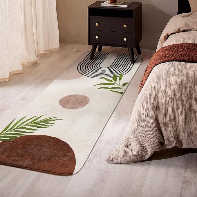 Boho Bathroom Runner Rugs 24 x 60 Non Slip, Large Long Bathroom Rug Cute Bath Mat for Bathtub Washable Shower Rug