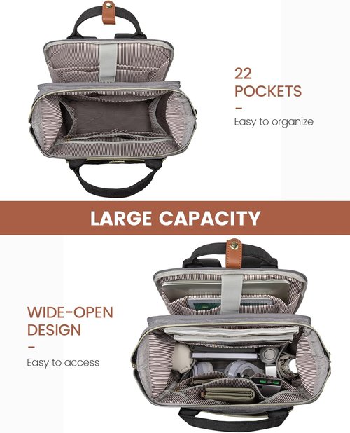 LOVEVOOK Laptop Backpack - 15.6'' Waterproof Travel Bag for Women | Stylish Teacher & Nurse Purse