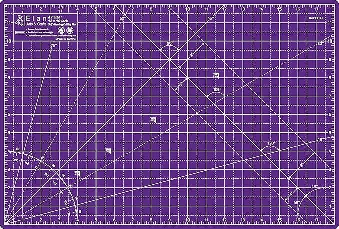 Elan Cutting Mat A3 Pink & Purple, Self Healing Cutting Mat 12x18 Inch, 5-Ply Craft Board Pink, Hobby Board for Crafts 12x18 Inch