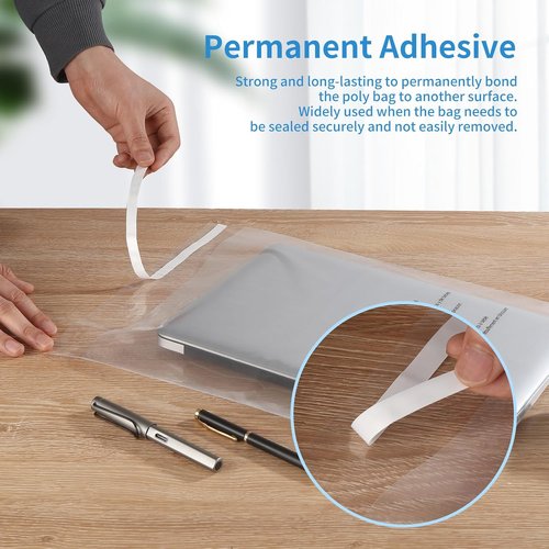 iMailer Clear Poly Bags - 200 Pcs Self-Seal 11" x 14" with Suffocation Warning | 1.6 Mil Thickness for Shipping & Packaging