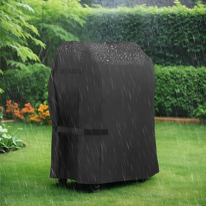LBTING Grill Cover, 32-inch Heavy Duty 300D Oxford Waterproof Windproof UV Resistant BBQ Gas Grill Cover for Outdoor Barbecue Fit Most Brands Weber, Brinkmann, Char Broil, Holland