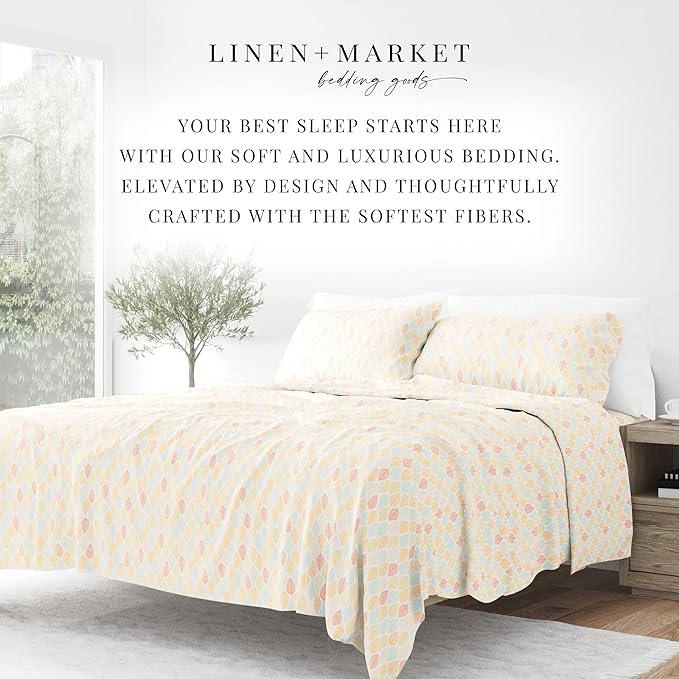 Linen Market 4 Piece California King Bedding Sheet Set (Yellow) - Sleep Better Than Ever with These Ultra-Soft Cooling Bed Sheets for Your California King Size Bed - Deep Pocket Fits 16" Mattress