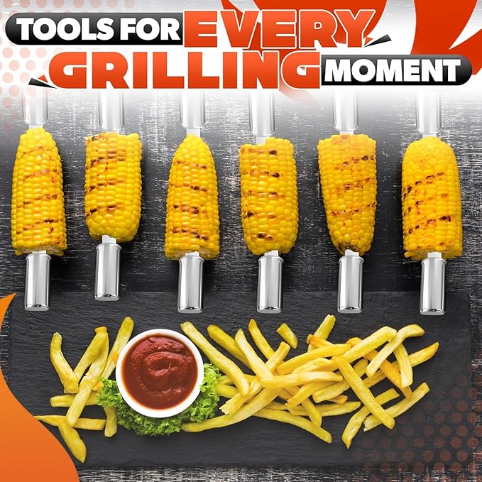 27 PCS Grill Accessories for Outdoor Grill – Stainless Steel BBQ Tools Grilling Tools Set, Organized in Case with Thermometer, Injector & More – Complete Kit for Cooking, Camping & Backyard Barbeque