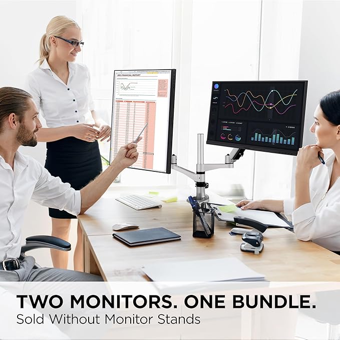 ViewSonic VG2448A-2_H2 24 Inch Dual Pack Head-Only 1080p IPS Monitor with Ultra-Thin Bezels, HDMI, DisplayPort, USB, and VGA for Home and Office,Black