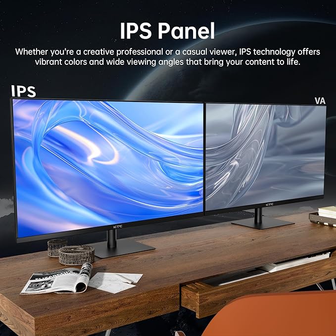 KTC 32 Inch 2K 120Hz Computer Monitor, IPS QHD 2560 x 1440p Monitor with Ultra-Thin Bezels, HDR10, Adaptive Sync, HDMI/Display Ports, Tilt Adjustable, Eyecare, Ideal for Office and Casual Gaming