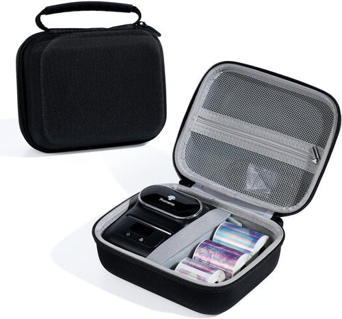 Phomemo Waterproof & Shockproof Case for M110/M220/M250/M221/M108 Label Makers | Portable Oxford Fabric Storage Bag in Black