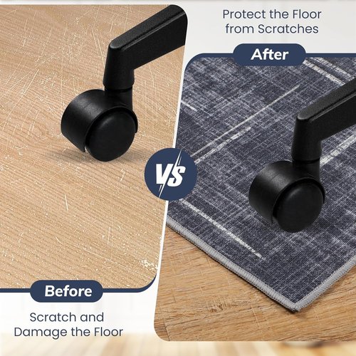 Regine Switzerland Office Chair Mat - Heavy Duty 36" x 48" Anti-Slip Rug for Hardwood & Tile Floors