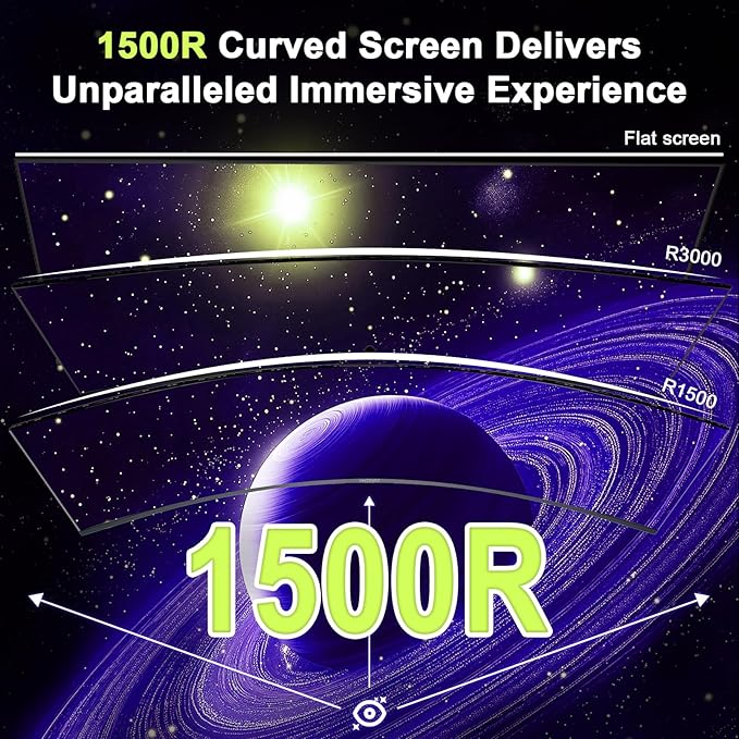 Amzfast 49 Inch Curved Monitor 120Hz DQHD 5120x1440p Ultrawide Gaming Monitor, 120% sRGB, 1500R, 1ms MPRT, HDR, Adaptive Sync, PIP/PBP, Height Adjustable, HDMI 2.0/DP 1.4, VESA 75x75, AMZG49C7U