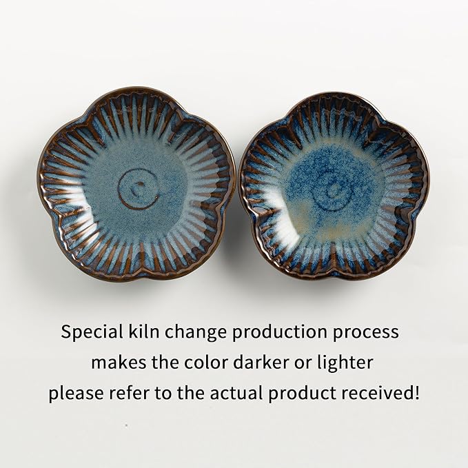 Ceramic Pillar Candle Holder, Candle Tray for Incense, Palo Santo Holder, Tealight Candle Holder, Candle Stand for Home Decoration Display, Halloween Christmas Wedding Parties, 1 Pack (Blue)