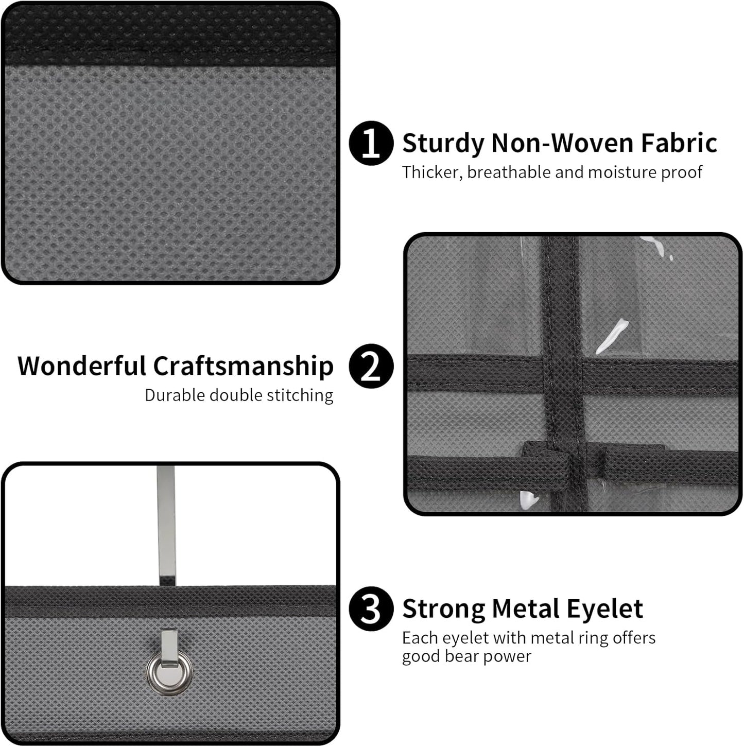 Skiennix Over the Door Organizer - Durable 12-Pocket Cell Phone Storage Bag | Grey Fabric Design
