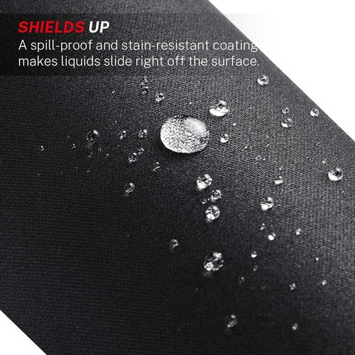 MROCO Mouse Pad - Premium Waterproof Surface with Anti-Fray Edges | Non-Slip Rubber Base, 8.5 x 11 in, Black