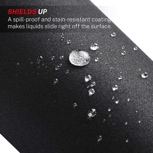 MROCO Mouse Pad 3-Pack - Premium Waterproof Surface & Anti-Fray Edges | Non-Slip Rubber Base, 8.5 x 11 in, Black