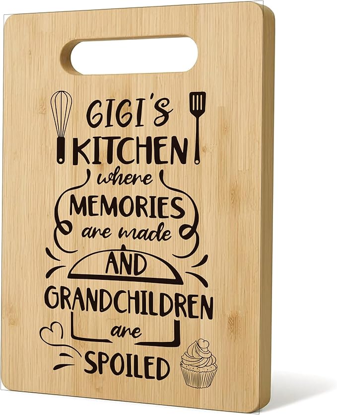 Gigi Gifts Cutting Board,Grandma Cutting Board For Gigi, Mother's Day Kitchen Gifts for Mom from Daughters Sons Kids, Gigi Grandma Decorative Chopping Board For Kitchen