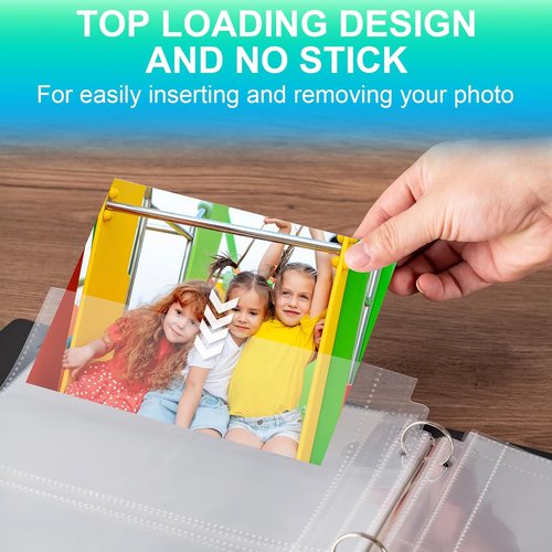Aegero 50 Pack Photo Sleeves - Heavy-Duty Archival Protectors for 3 Ring Binders | Clear, Acid-Free 8 x 10 Pages