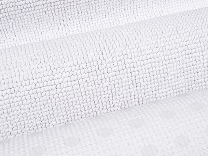 Cotton Paradise 100% Cotton Turkish Bathmat Rug, Soft Absorbent Quick Dry Non Slip, 17x24 Bathmat Rug, Snow White