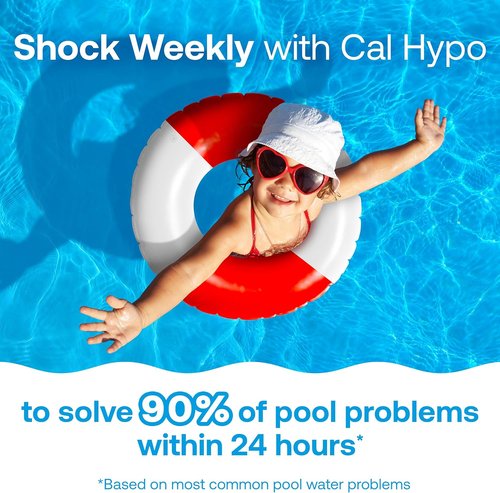 HTH 52037R Pool Care Shock - Advanced Cal Hypo Formula for Crystal Clear Water | 1lb (12 Pack)