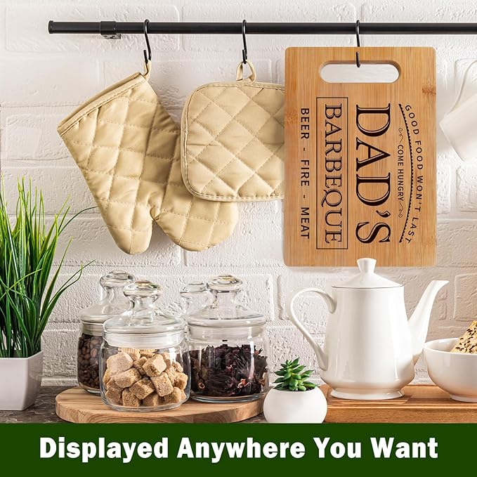 Lacama Dad Gifts for Dad Birthday Gift for Dads Christmas Gifts from Daughter Son Bamboo Cutting Board