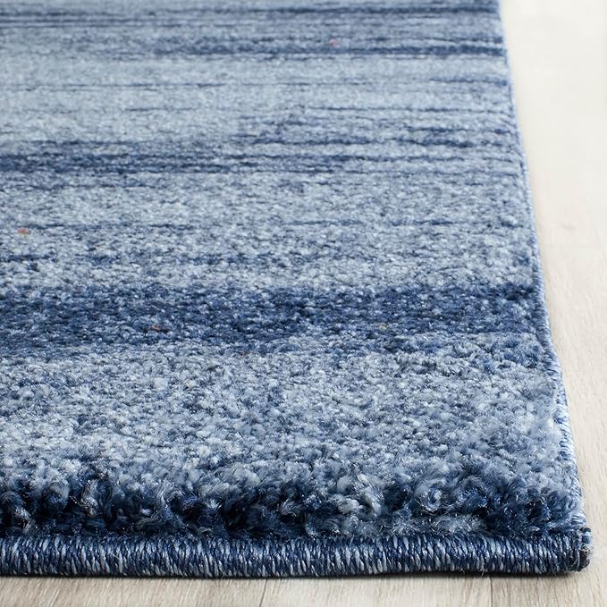 SAFAVIEH Retro Collection Runner Rug - 2'3" x 17', Light Blue & Blue, Modern Abstract Design, Non-Shedding & Easy Care, Ideal for High Traffic Areas in Living Room, Bedroom (RET2693-6065)