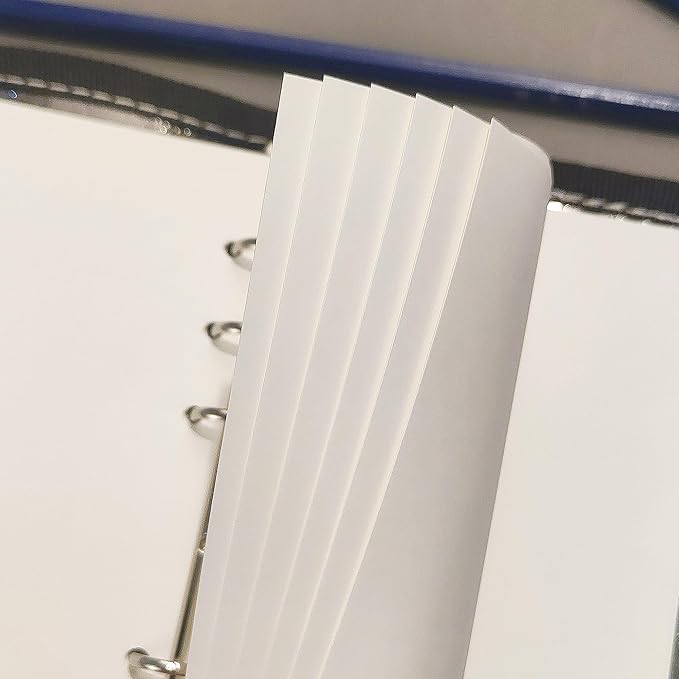 A6 Loose Leaf Refill Paper, 171x94mm, 135 Sheets Plain White Planner Refills, 6-Ring Binder Compatible, 100GSM Insert Papers for Notebooks, School, Office, College Notes, Journaling & Printing
