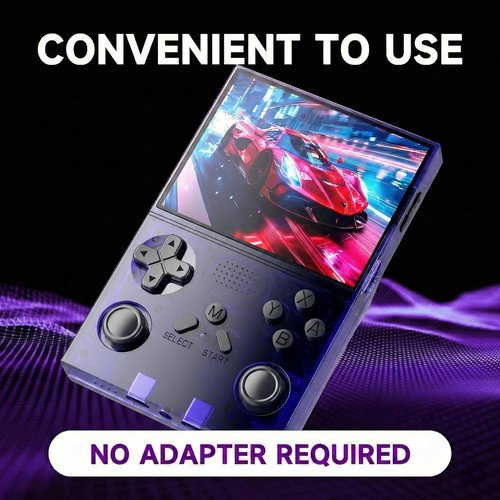 R40 Retro Handheld Game Console - Open Source System with 3.5" IPS Screen & 18,000+ Games | 128GB TF Card, Blue