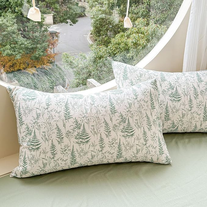 LifeTB Muslin Duvet Cover Twin Size 100% Cotton Botanical Floral Comforter Cover Ultra Soft Cottagecore Bedding Set Lightweight Linen Feel Textured Breathable Gauze Duvet Cover with 2 Pillowcases