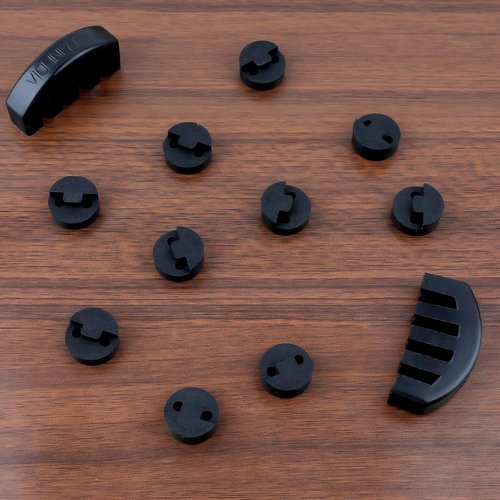 Rubber Violin Practice Mute Set - 10 Pack Tourte Style & 2 Pack Claw Style Mutes for 4/4 Violin & Viola