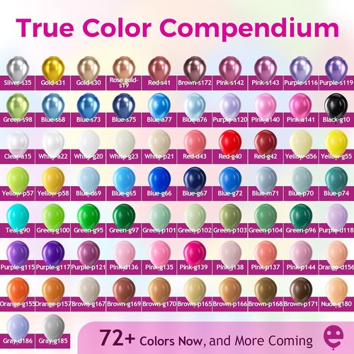 Bezente 100 Pack Rainbow Latex Balloons - 12 Inch Bright Color Helium Balloons for Parties