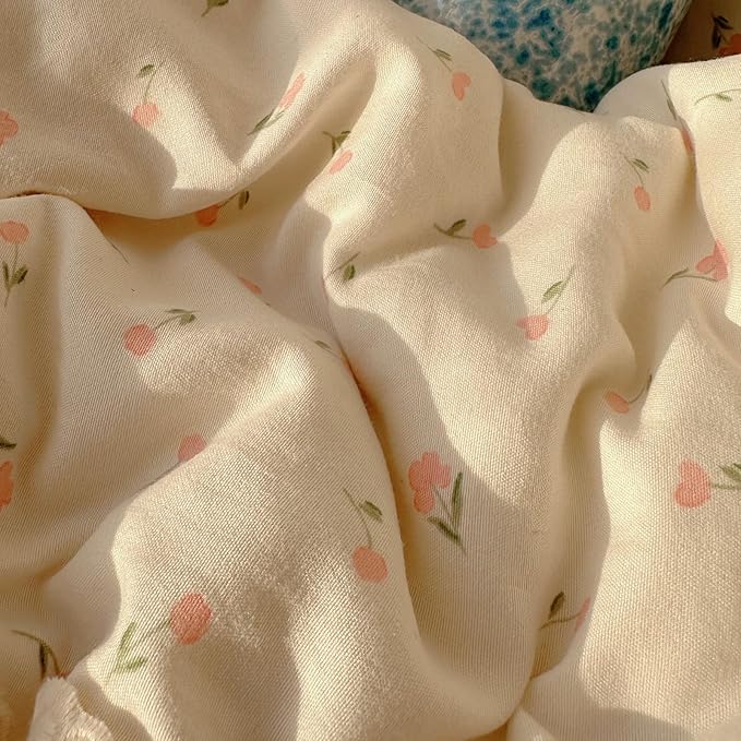 VM VOUGEMARKET Girl's Pink Flower Comforter Set Twin,Romantic Lace Bedding Comforter Soft Lightiweght Washed Microfiber Quilt Comforter Set for College Dorm