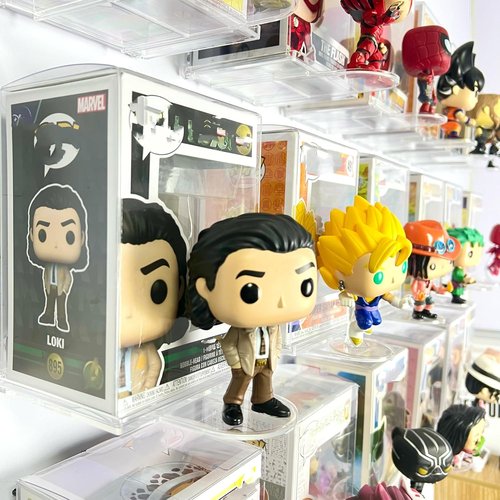 Collapsible Acrylic Shelf by Funko Pop - 10-Pack Display Case for Collectible Figures (4.5" x 3.5")
