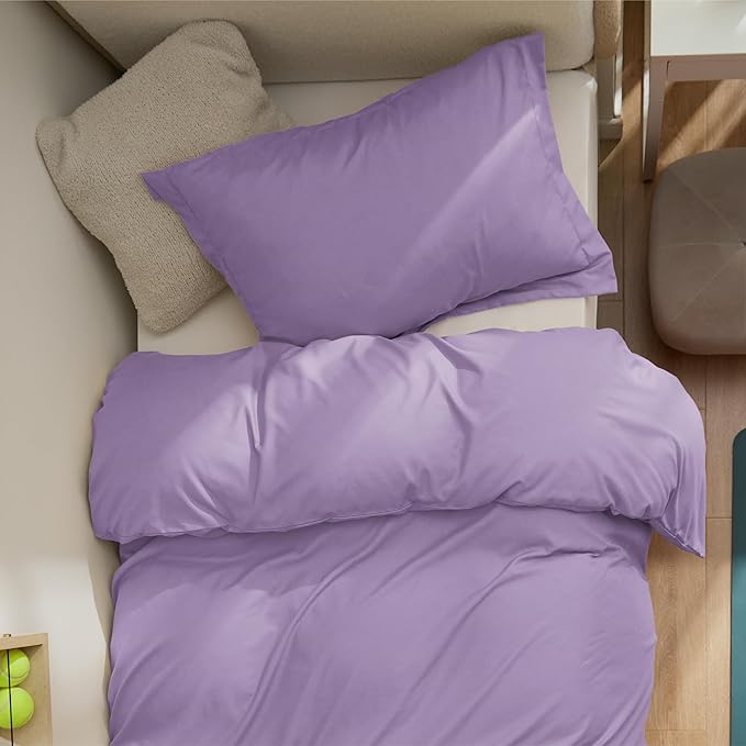 Bedsure Duvet Cover Twin/Twin XL Size - Soft Double Brushed Bedding Set for Kids & Adults, Zipper Closure, 2 Pieces, Includes 1 Duvet Cover (68"x90") & 1 Pillow Sham, NO Comforter, Orchid Bloom