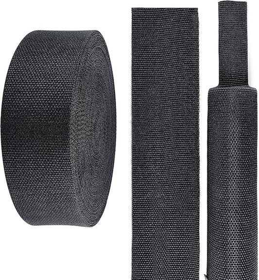 2 in 1 Heat Shrink Braided Sleeving Fabric Tubing-Ideal fit Irregular Shape Hose/Cable/Wire (1-1/8"(29mm), 32FT)