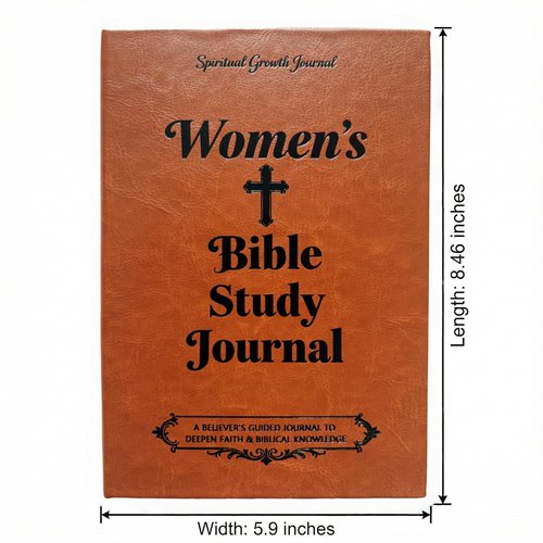 66-Page Bible Study Guide - Visual Summary Book for Daily Devotionals | PU Leather Companion for Women