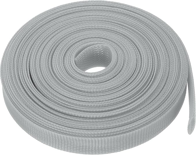 uxcell Expandable Sleeving, 1-inch 50ft Cable Sleeve, Gray