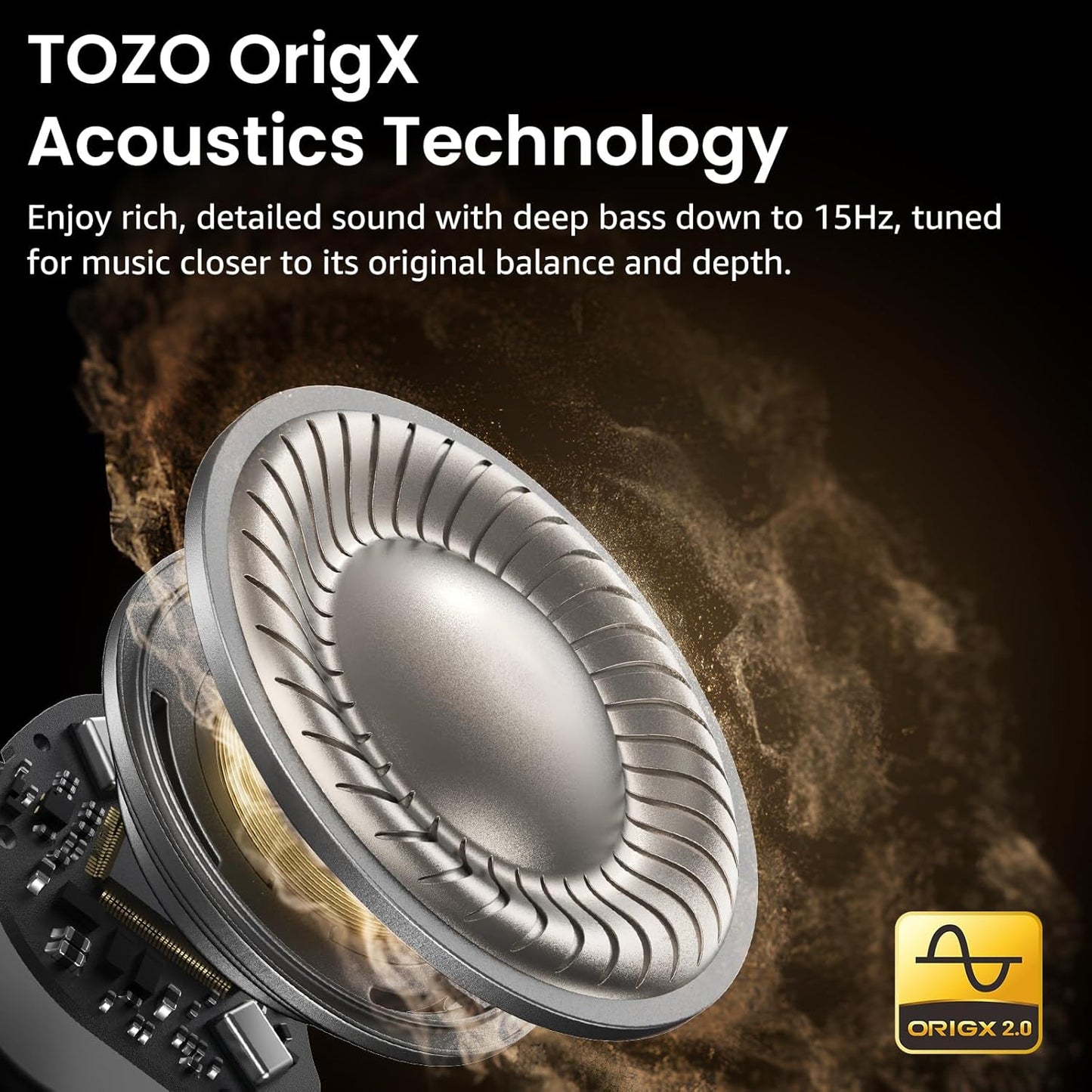 TOZO NC9 Wireless Earbuds - Hybrid Active Noise Cancelling, IPX8 Waterproof, 60H Playtime, Bluetooth 5.3