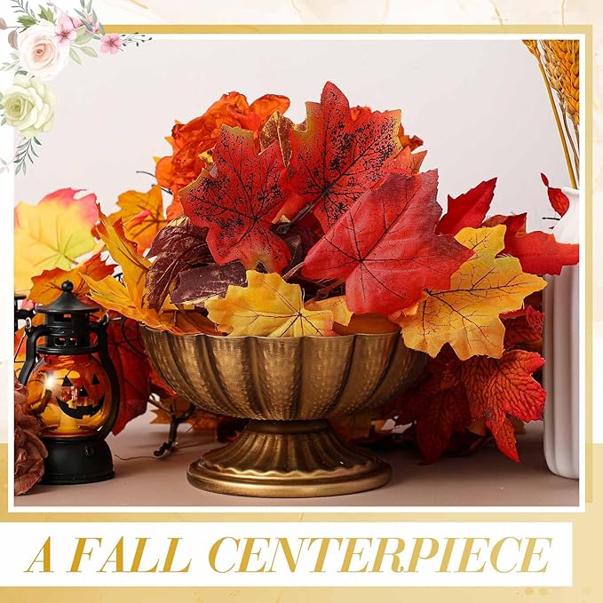 4 Pcs Metal Compote Bowl for Centerpiece Flower Holder Small Compote Vase Indoor Outdoor Flowers Fruits Plant for Christmas Wedding Home Party Decoration (Medium,Gold Bronze)