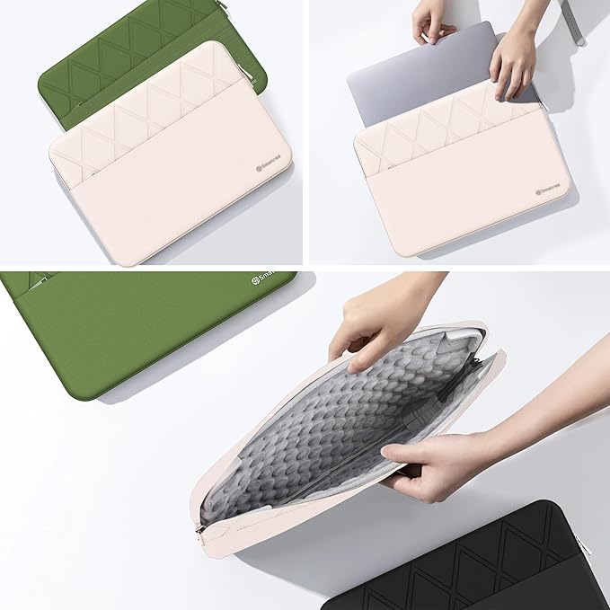 Smatree Laptop Sleeve for 16 inch MSI Stealth 16/16 AI, Crosshair 16, CreatorPro M16 HX/16 AI Studio, Creator M16 HX, Protective Laptop Case with Accessory Pocket, YKK Zipper, White (E601W)