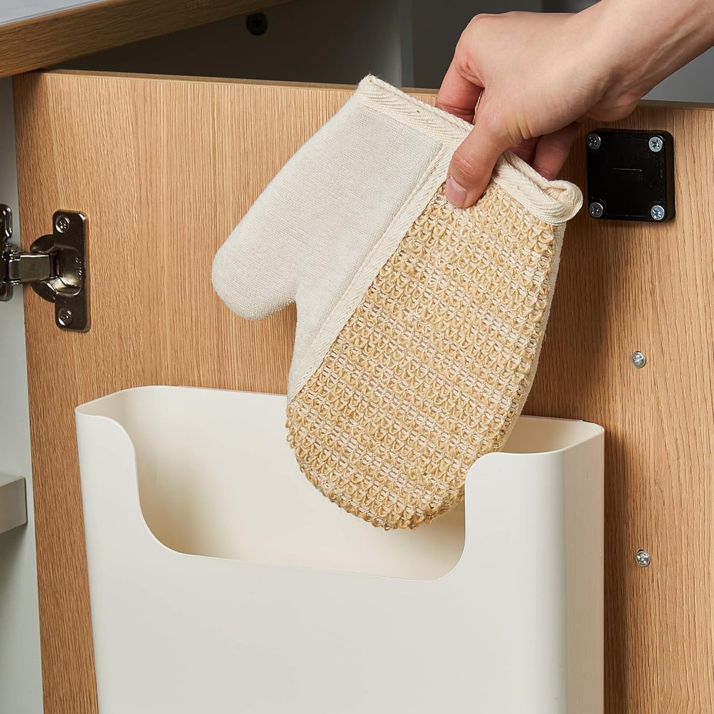 YOHOM Wall-Mounted File Holder - No Drilling Adhesive Organizer for Mails & Magazines | White, Single Pocket