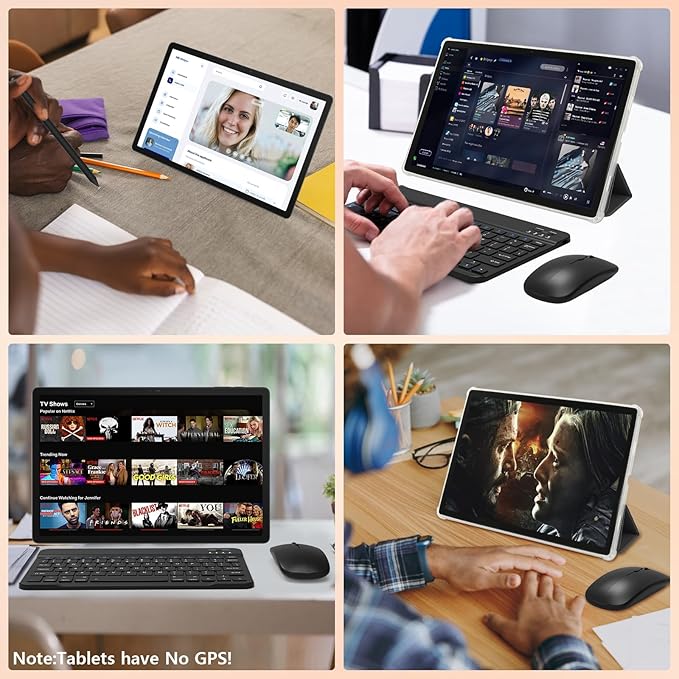 URAO Tablet｜14 inch Android 15 Tablet｜30GB RAM 256GB ROM｜1920 * 1200 IPS FHD｜10000mAh 30W Fast Charging｜Octa-core Processor｜Wi-Fi 6, BT 5.4｜Dual Camera with Keyboard｜Mouse｜Stylus｜Case｜Headphone