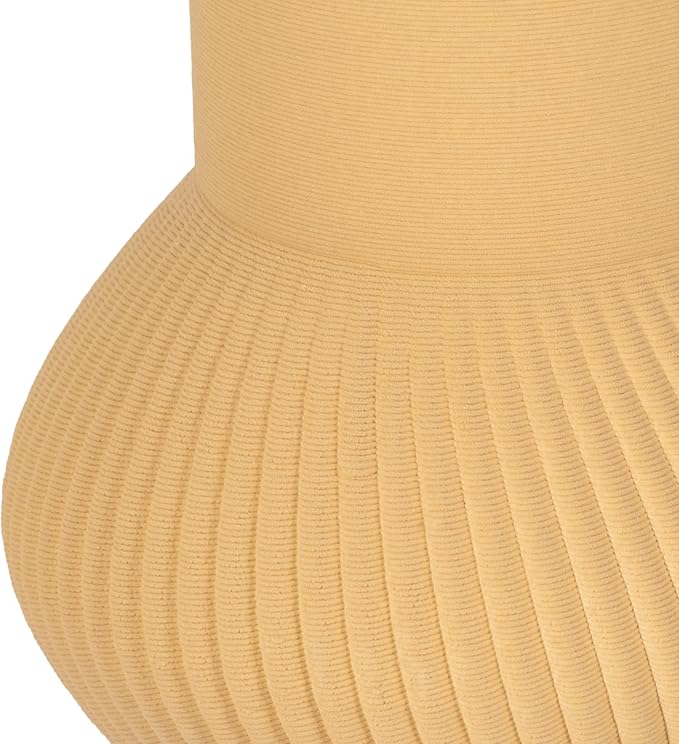 Ceramic Vase for Living Room Decor – Home Decor Accent for Bedroom, Table Accent, House, and Room Decor Display – 3D Printed Designed Flower Vase and Office Decor – 15" Brown