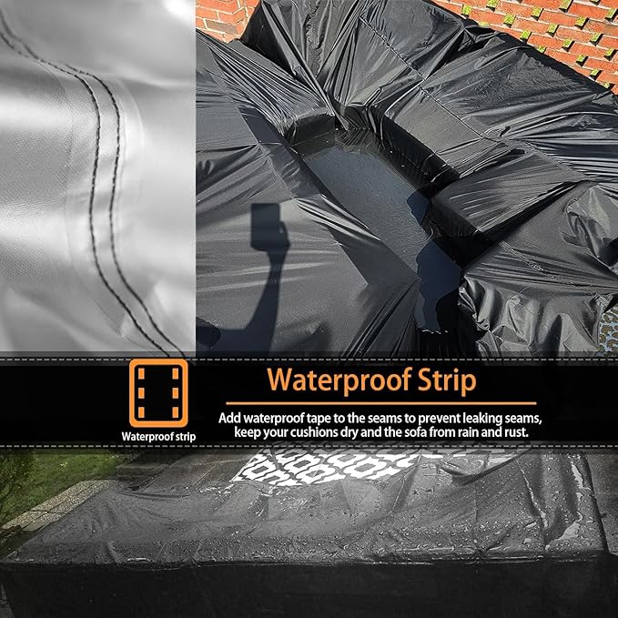 Youlvy Fire Pit Cover Rectangular- Waterproof Outdoor Fire Table Cover Rectangle Heavy Duty, 600D Patio Propane Gas Firepit Cover Rectangular Tear Weather Resistant - Custom Size