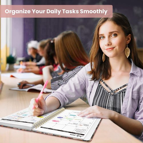 Academic Planner 2026-2027 by [Brand Name] | Hardcover Monthly & Weekly Agenda - A4 (8.5" x 11") - Garden Design