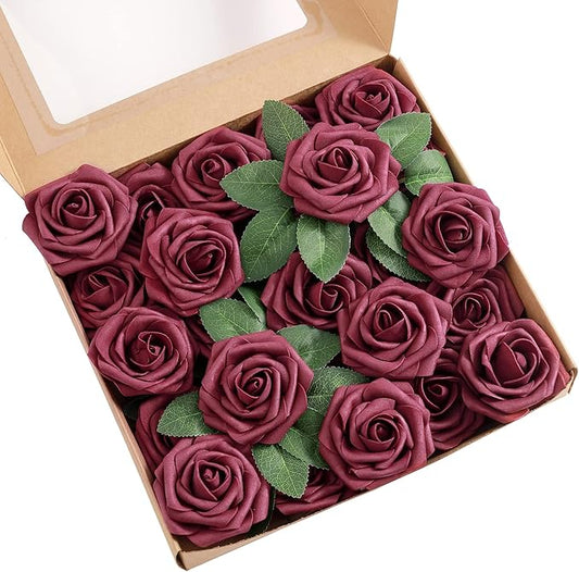 Artificial Flowers Combo, Fake Flowers for DIY Tables Centerpieces Baby Shower Bridal Shower Wedding Bouquet Arrangements Party Candle Holder Cake Decor Flower Home Decorations