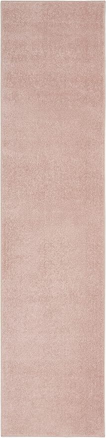 Nourison Home Nourison Essentials Pink 2'2" x 14' Area Rug - Easy Clean, Non Shedding, Bed Room, Living Room, Dining Room, Kitchen (14' Runner)