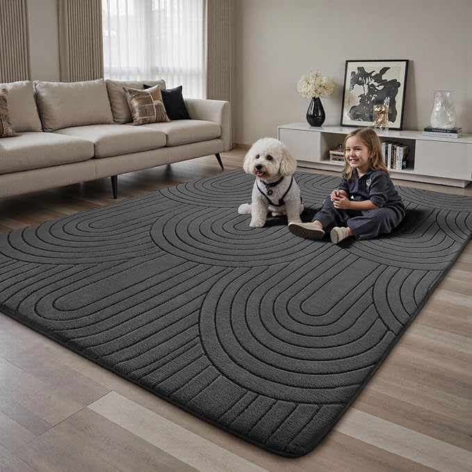 Sour Lemon Area Rugs 9x12 Living Room, Soft Large Area Rug Indoor Modern Carpet for Bedroom, Machine Washable Area Rug Non-Slip Rug Carpet for Kids Home Dorm Under Dining Table Office Decor Aesthetic
