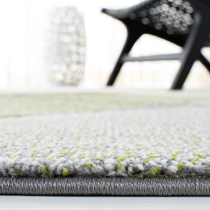 SAFAVIEH Hollywood Collection Area Rug - 10'6" x 14', Grey & Green, Mid-Century Modern Design, Non-Shedding & Easy Care, Ideal for High Traffic Areas in Living Room, Bedroom (HLW715Y)